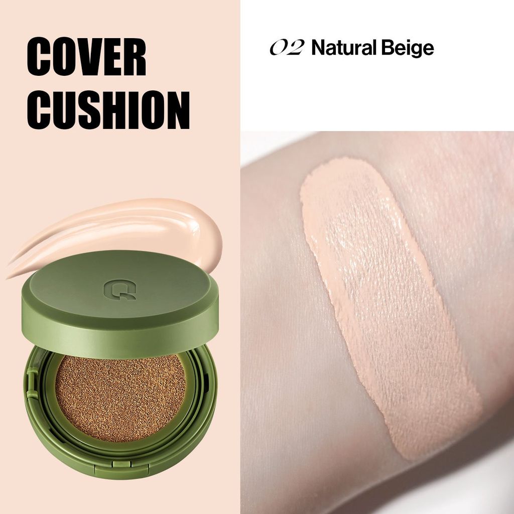 Phấn Nước Che Phủ Glamrr Q Vegan Super Cover Cushion SPF50+/PA+++ (1 lõi x 15g)