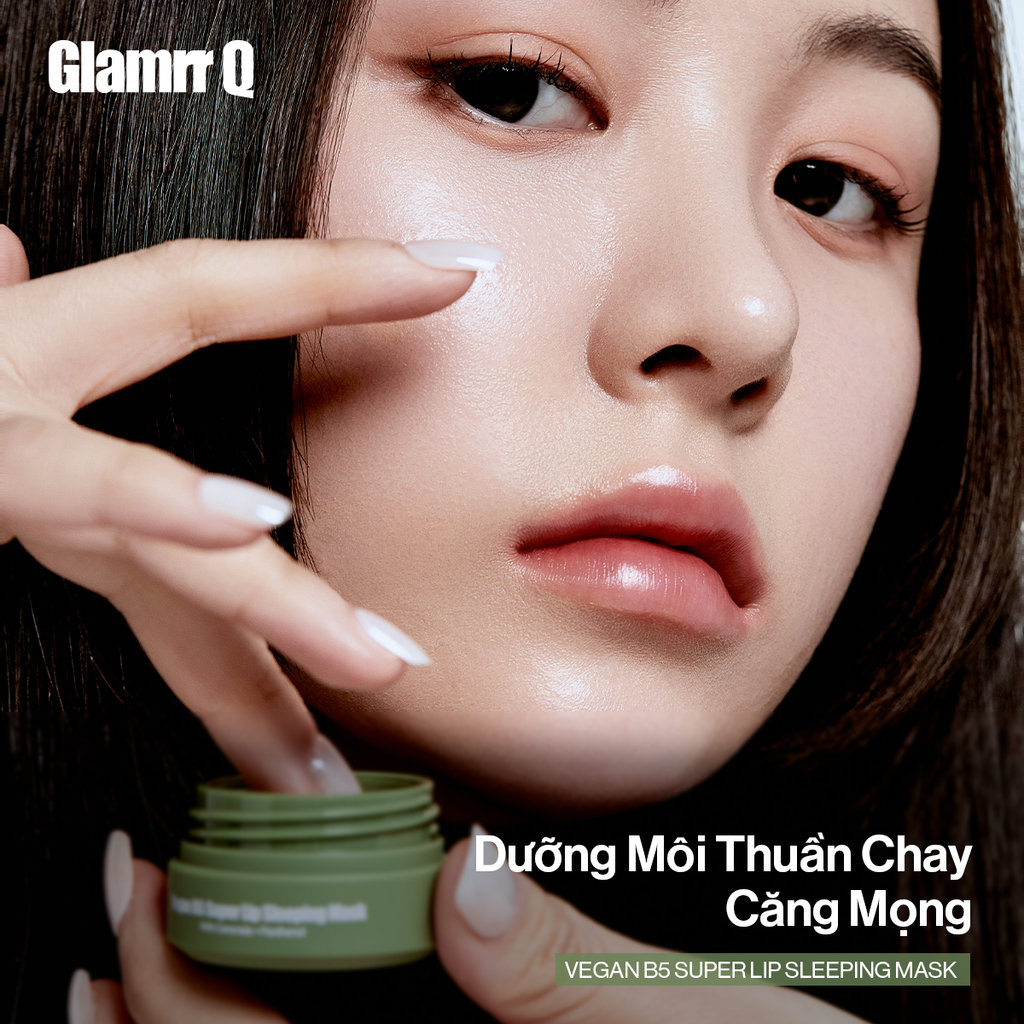 Mặt Nạ Dưỡng Môi Glamrr Q Vegan B5 Super Lip Sleeping Mask (10ml)