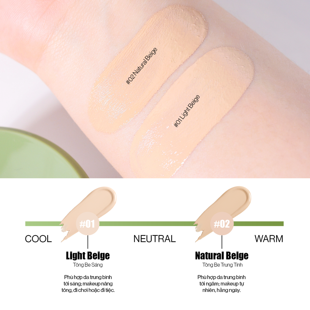Phấn Nước Căng Bóng Glamrr Q Vegan Super Glow Cushion SPF50+/PA++++ (1 lõi x 15g)