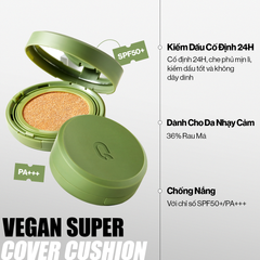 Combo Glamrr Q Cushion & Xịt Khóa Nền Cố Định Glamrr Q Vegan Super Stay Makeup Fixer