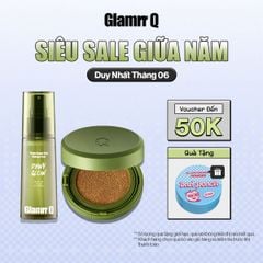 Combo Glamrr Q Cushion & Xịt Khóa Nền Cố Định Glamrr Q Vegan Super Stay Makeup Fixer