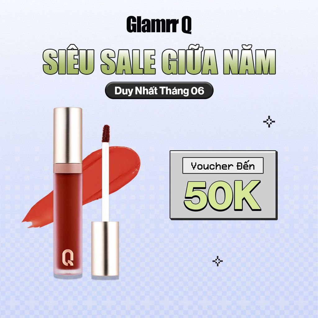Son Kem Lì Glamrr Q Long Wear Lip Cream Full Size (5g)