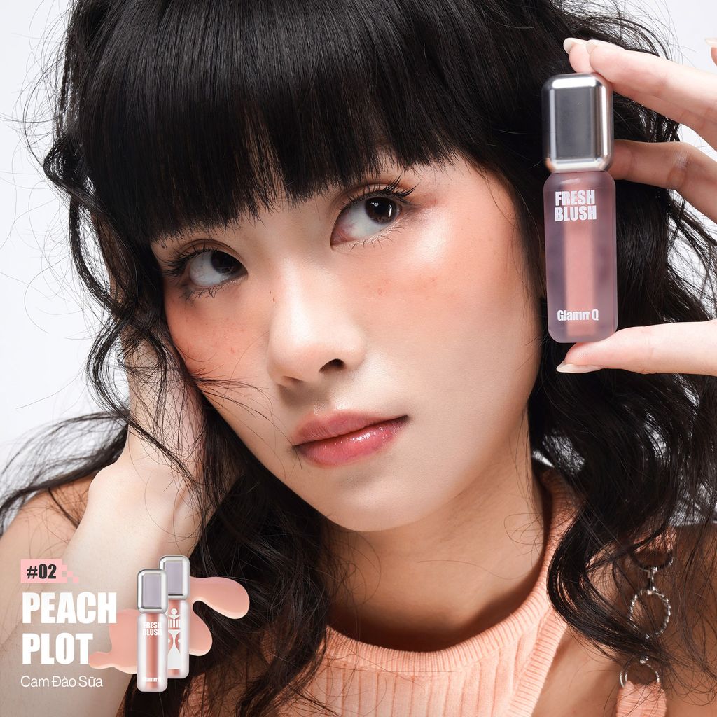 Má Hồng Kem Căng Bóng Glamrr Q Glow Lasting Fresh Blush (3.8g)