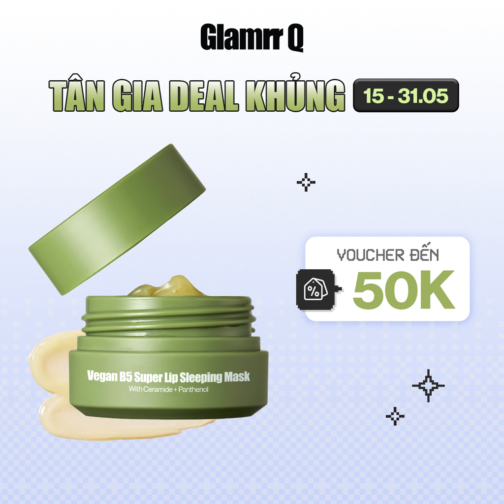 Mặt Nạ Dưỡng Môi Glamrr Q Vegan B5 Super Lip Sleeping Mask (10ml)