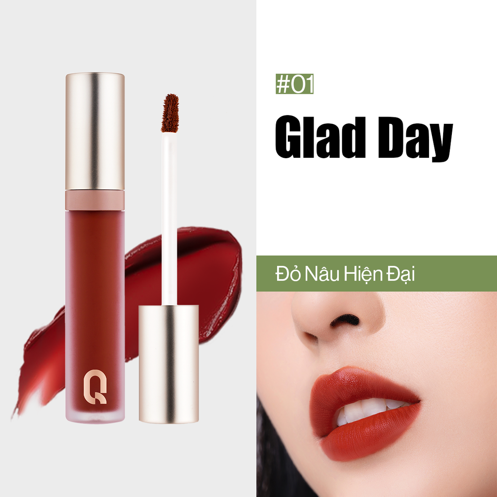 Son Kem Lì Glamrr Q Long Wear Lip Cream Full Size (5g)