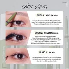 Bộ 3 Trang Điểm Mắt Glamrr Q Chống Nước Thuần Chay (Mascara, Eyeliner, Eye Brow)