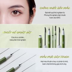 Bộ 3 Trang Điểm Mắt Glamrr Q Chống Nước Thuần Chay (Mascara, Eyeliner, Eye Brow)