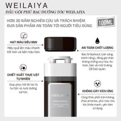 [Lõi Màu 100ml] Dầu Gội Phủ Bạc Dưỡng Tóc Weilaiya - màu Đen Tự Nhiên (không bao gồm phụ kiện)