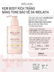 Kem Body Nâng Tone Hoa Hồng Weilaiya 200ml