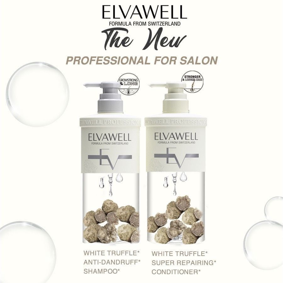Dầu Gội Giảm Gàu Siêu Suôn Mượt Elvawell 500ml - 1000ml