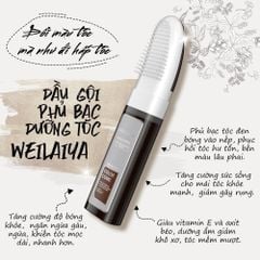 Dầu Gội Phủ Bạc Dưỡng Tóc Weilaiya - màu Đen Tự Nhiên (gồm lõi màu 100ml & phụ kiện)