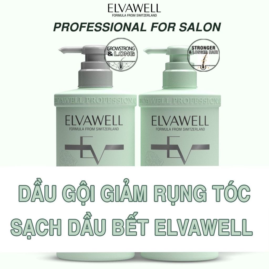 Dầu Xả Giảm Rụng Tóc Sạch Dầu Bết Elvawell 500ml - 1000ml
