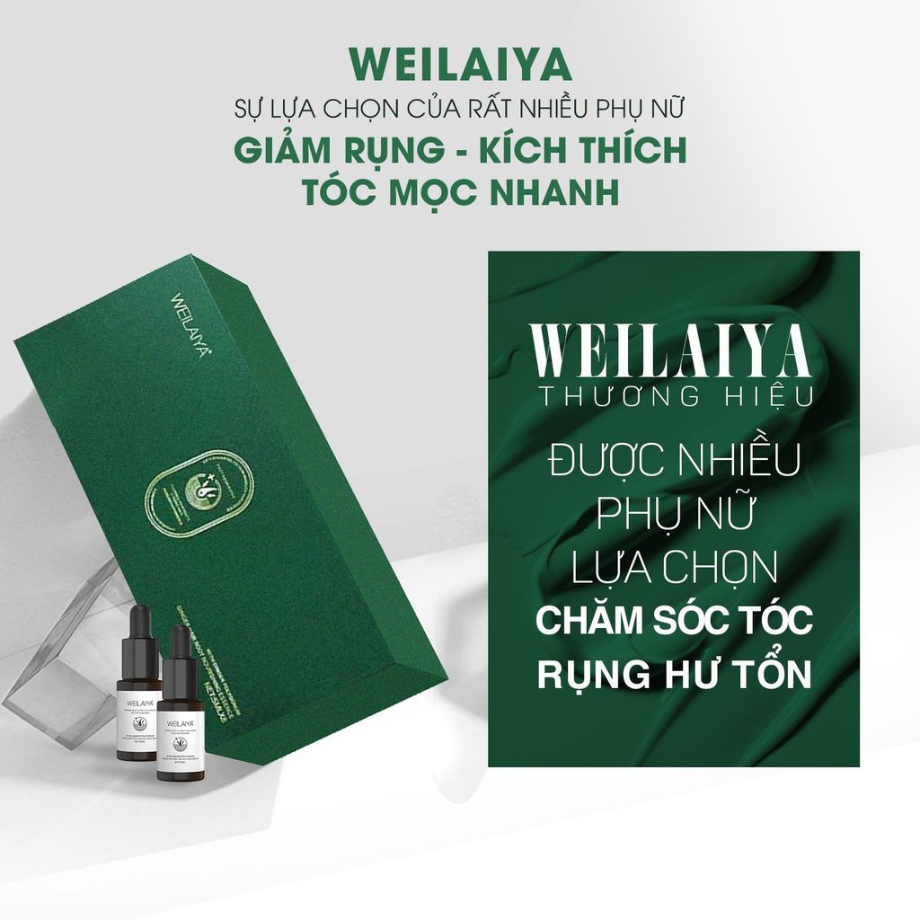 Serum Kích Mọc Và Làm Dày Tóc Weilaiya Ginger Hair Root Nourishing Essence (Hộp 8 lọ 5ml)