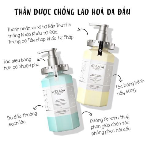 Cặp Gội-Xả Phục Hồi Đa Tầng Nấm Truffle Weilaiya