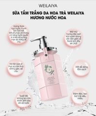 Sữa Tắm Trắng Da Hương Hoa Trà Camellia Weilaiya Chai 450ml