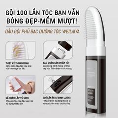 Dầu Gội Phủ Bạc Dưỡng Tóc Weilaiya - màu Nâu Đậm (gồm lõi màu 100ml & phụ kiện)