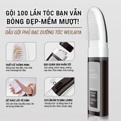 Dầu Gội Phủ Bạc Dưỡng Tóc Weilaiya - màu Đen Tự Nhiên (gồm lõi màu 100ml & phụ kiện)