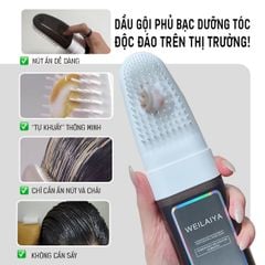 Dầu Gội Phủ Bạc Dưỡng Tóc Weilaiya - màu Đen Tự Nhiên (gồm lõi màu 100ml & phụ kiện)