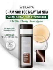 [Lõi Màu 100ml] Dầu Gội Phủ Bạc Dưỡng Tóc Weilaiya - màu Nâu Đậm (không bao gồm phụ kiện)