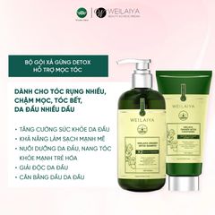 Cặp Gội Xả Gừng Detox - Gừng Thảo Mộc Weilaiya Luxury - Phiên bản mới hiệu quả mọc tóc X2 lần
