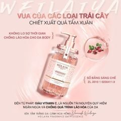 Sữa Tắm Trắng Da Cánh Hoa Hồng Damask Weilaiya Chai 450ml