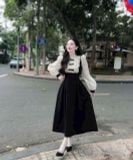  Váy Tiểu Thư Cổ Xếp Bánh Bèo 