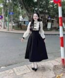  Váy Tiểu Thư Cổ Xếp Bánh Bèo 