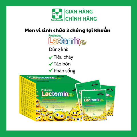 Men Vi Sinh Lactomin Plus (Hộp 30 gói bột x 3g)