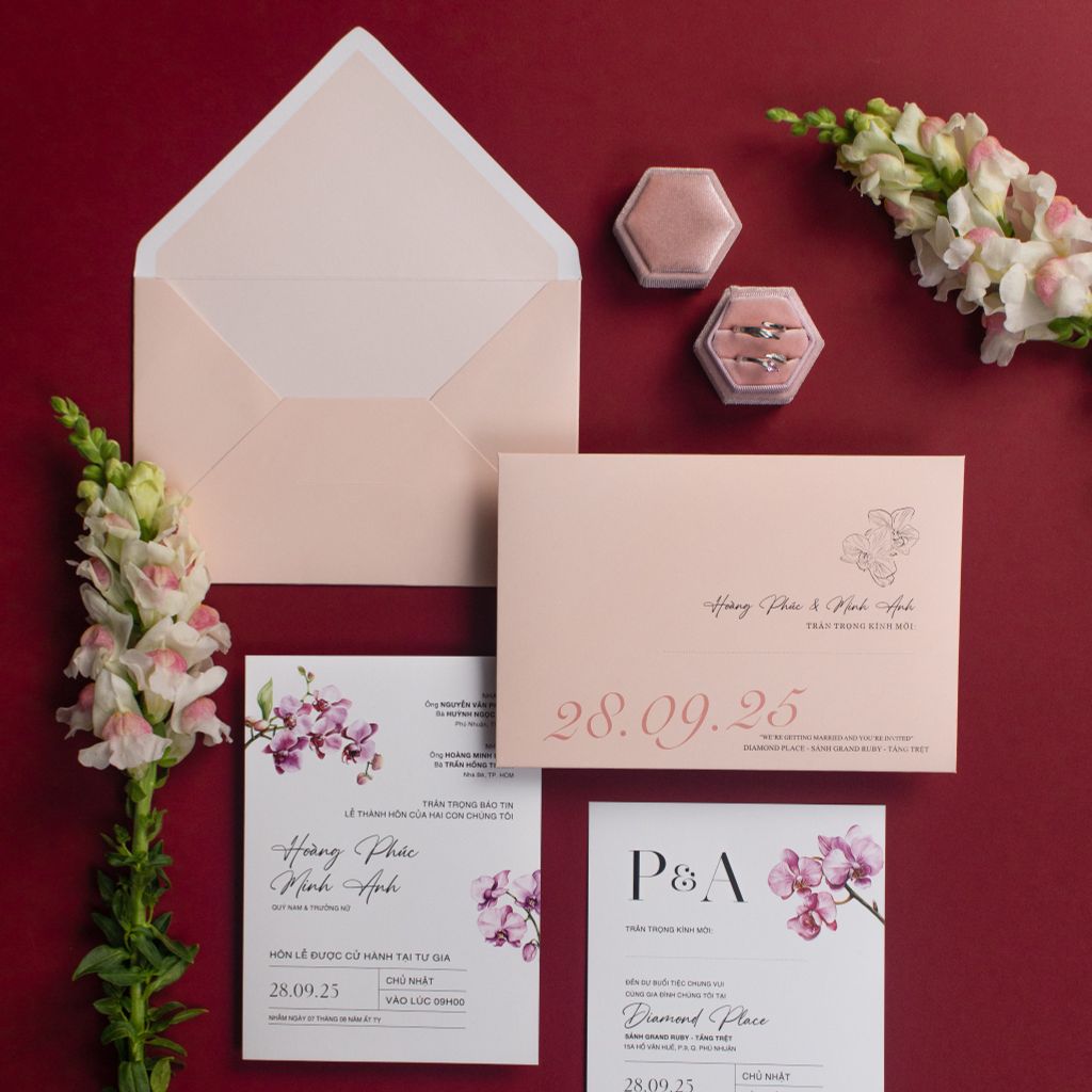 Thiệp Cưới Orchid Bloom - BN-A020