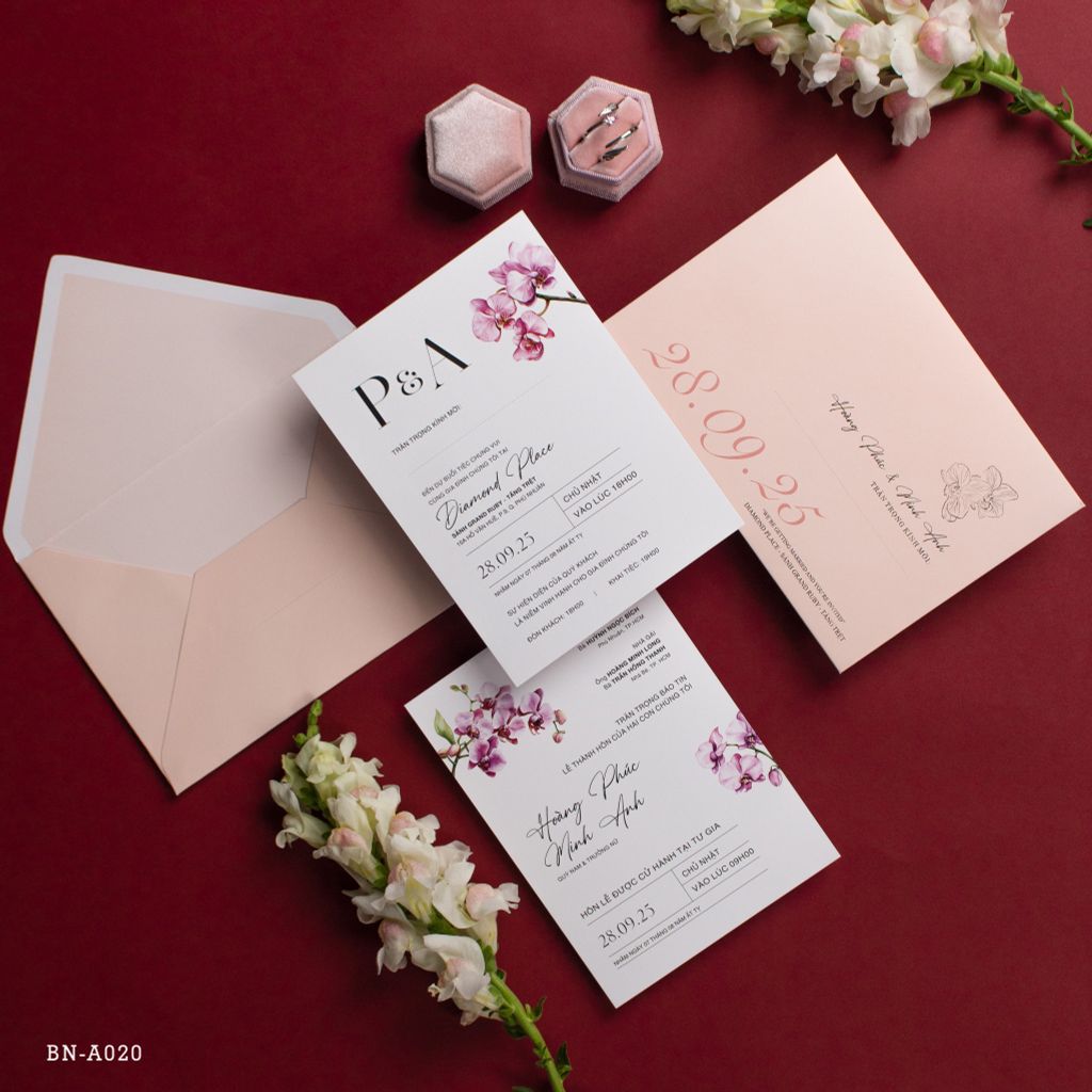 Thiệp Cưới Orchid Bloom - BN-A020