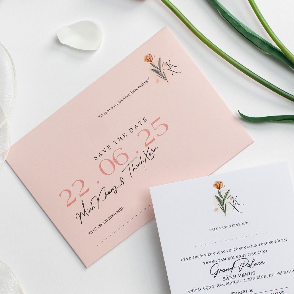 Thiệp Cưới Thanh Xuân Bản Giao Hưởng Tình Yêu Tinh Khôi - BN-A011