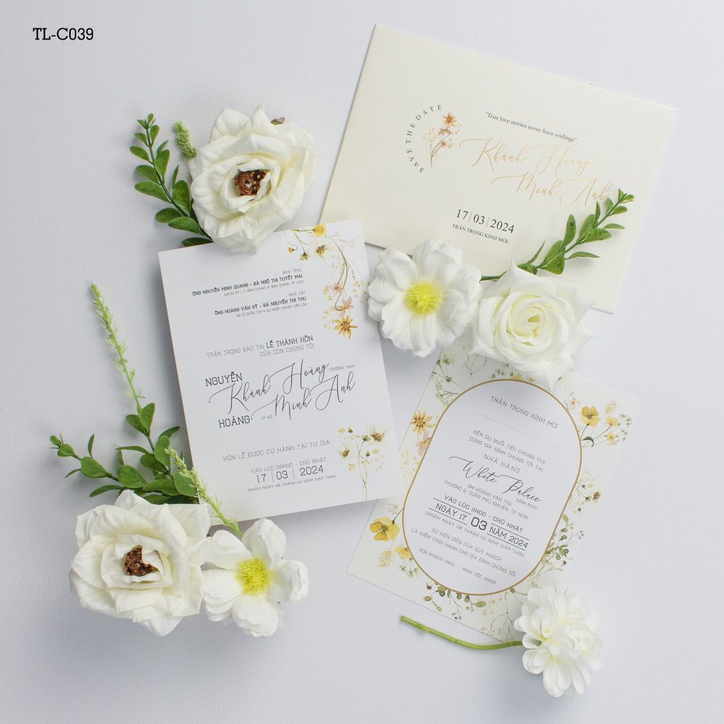 Thiệp Cưới Hoa Cỏ Thiên Nhiên - TL-C039