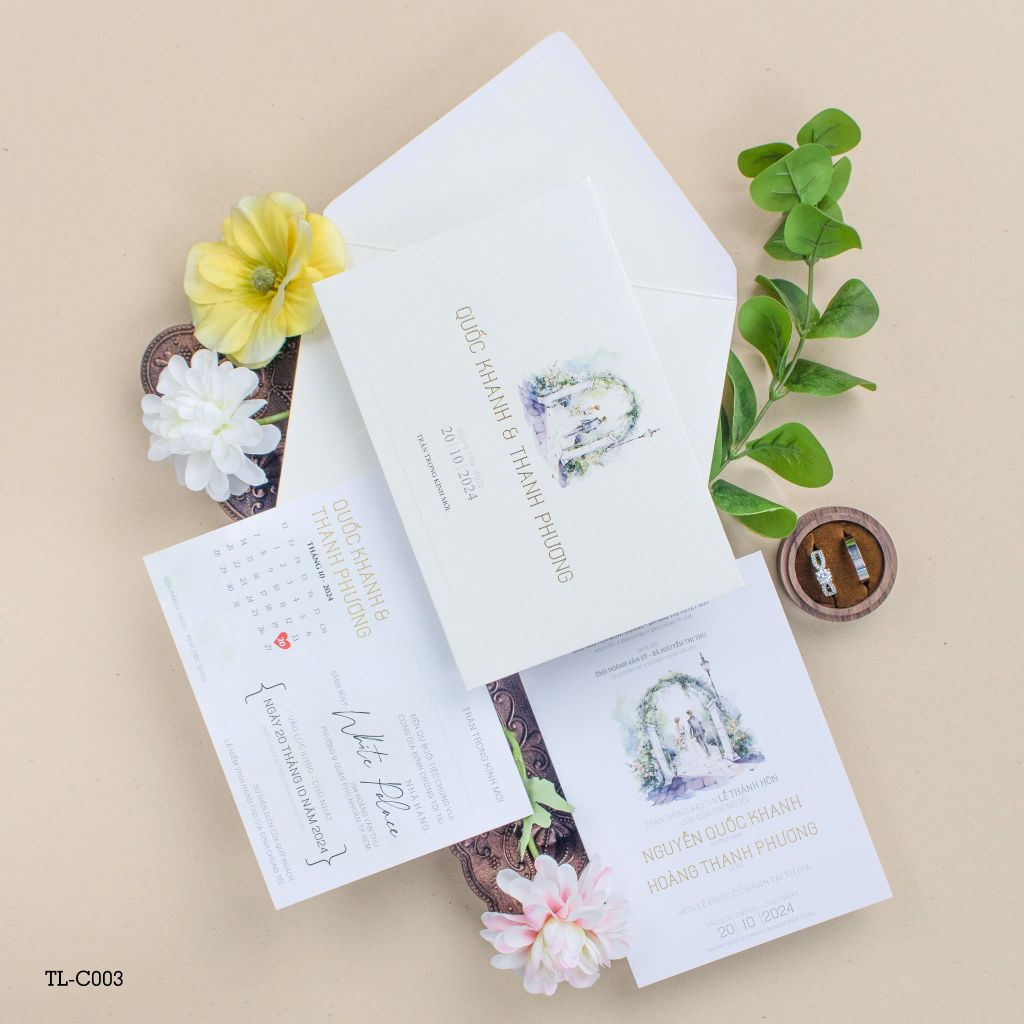 Thiệp Cưới Classic Romance Khung Hình Hạnh Phúc - TL-C003