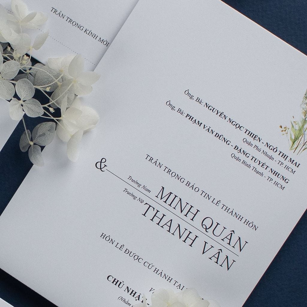 Thiệp Cưới Lời Ngỏ Tình Yêu Thuần Khiết - BN-A014