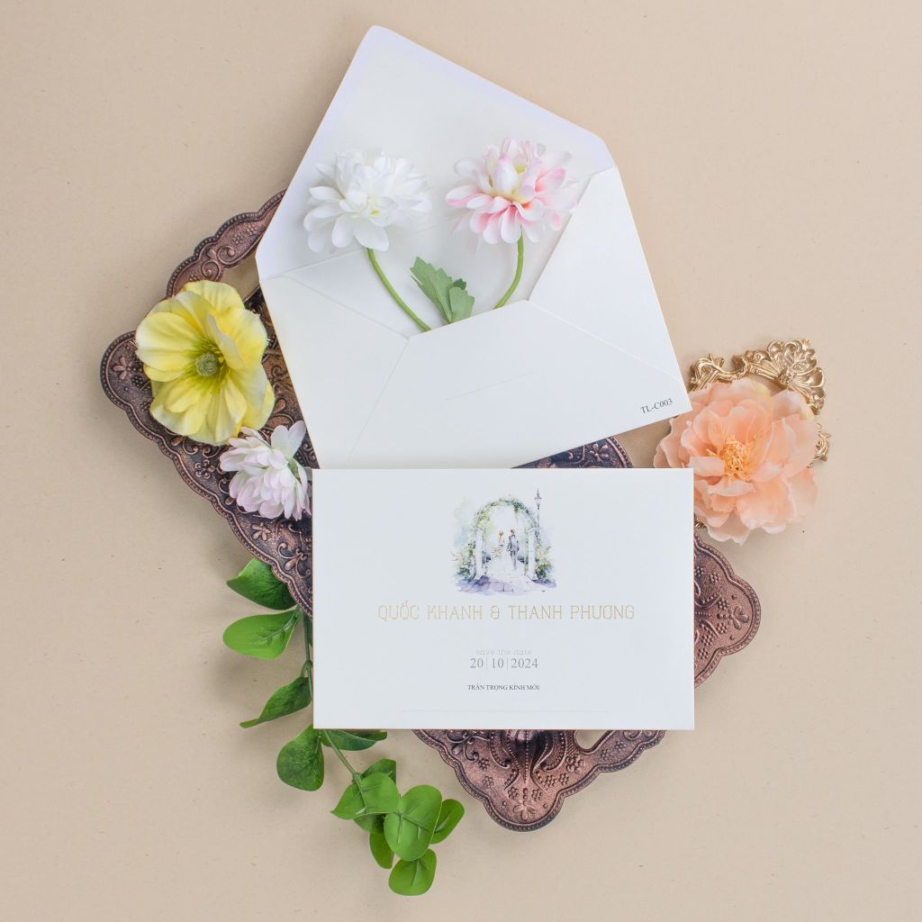 Thiệp Cưới Classic Romance Khung Hình Hạnh Phúc - TL-C003