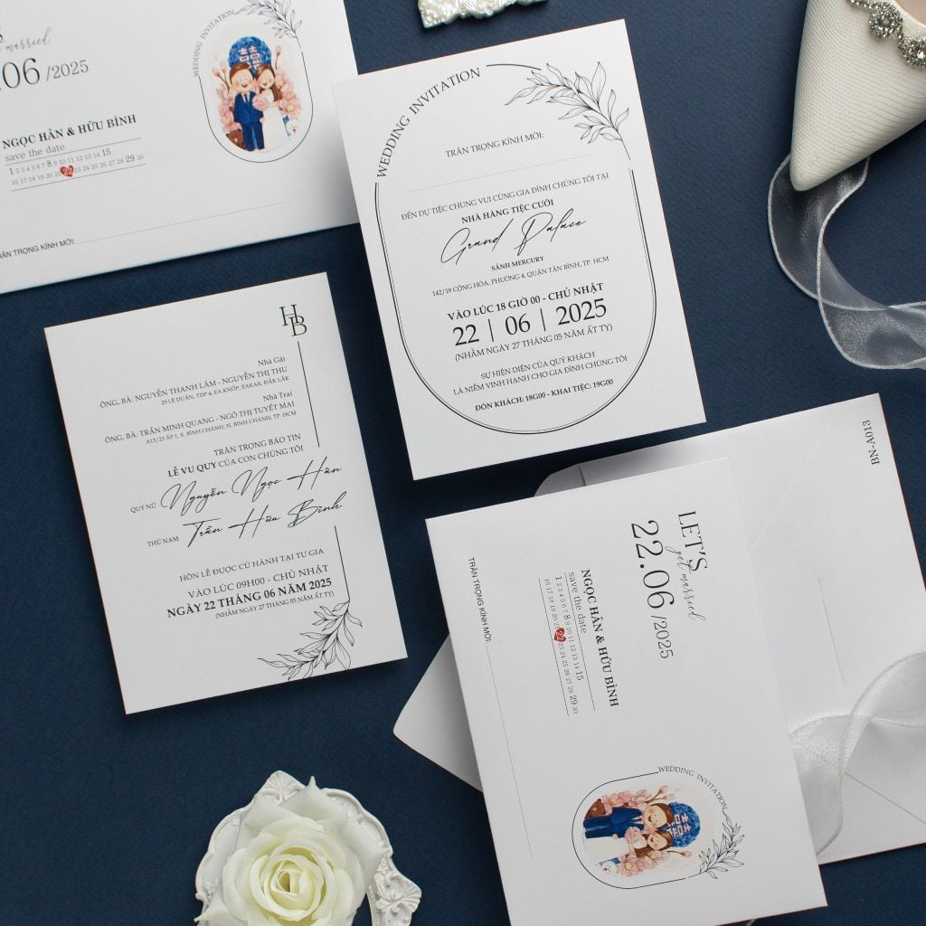 Thiệp Cưới Chibi Gói Trọn Tình Yêu Thuần Khiết - BN-A013