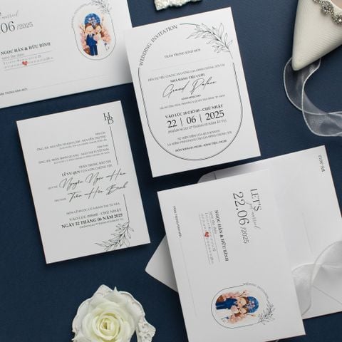 Thiệp Cưới Chibi Gói Trọn Tình Yêu Thuần Khiết - BN-A013