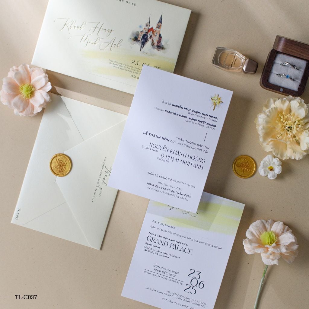 Thiệp Cưới Công Giáo Thánh Đường Tình Yêu - TL-C037