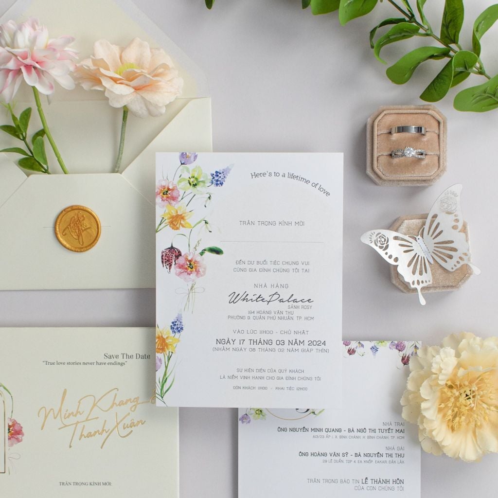Thiệp Cưới Nắng Ghé Vườn Hoa - TL-C026