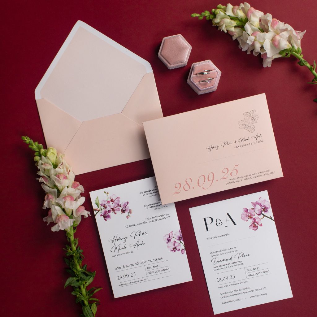 Thiệp Cưới Orchid Bloom - BN-A020