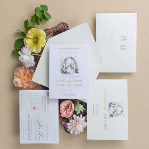 Thiệp Cưới Classic Romance Khung Hình Hạnh Phúc - TL-C003