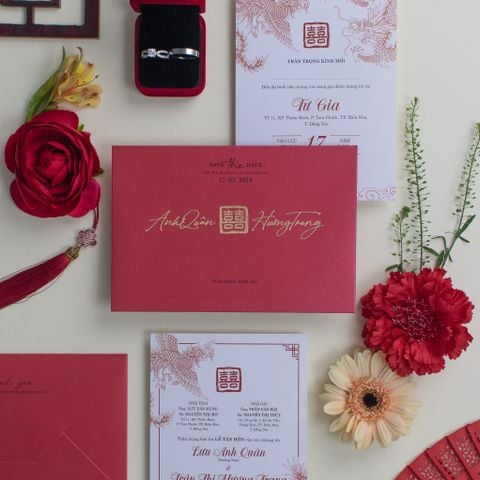 Thiệp Cưới Long Phụng Giao Thoa - TL-C030