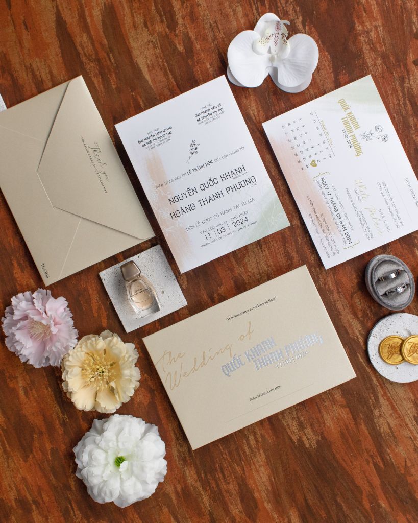 Thiệp Cưới Minimalist Đánh Thức Cảm Xúc Từ Sự Tối Giản - TL-C036