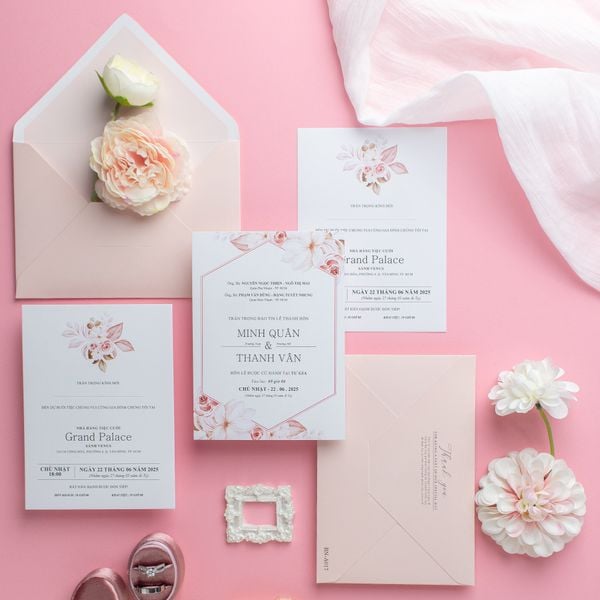 Thiệp cưới Blossom Pink - BN-A017