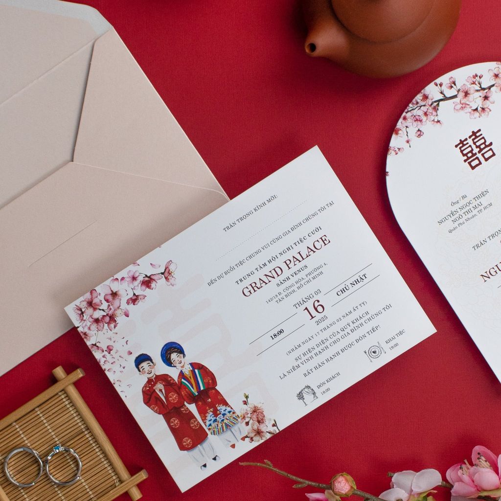 Thiệp Cưới Hỷ Kết Trăm Năm Giao Thoa Nét Việt Xưa Và Nay - TL-C043