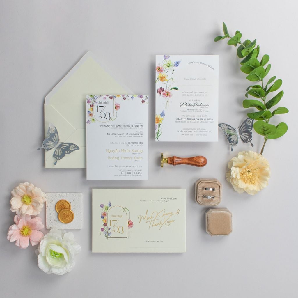 Thiệp Cưới Nắng Ghé Vườn Hoa - TL-C026