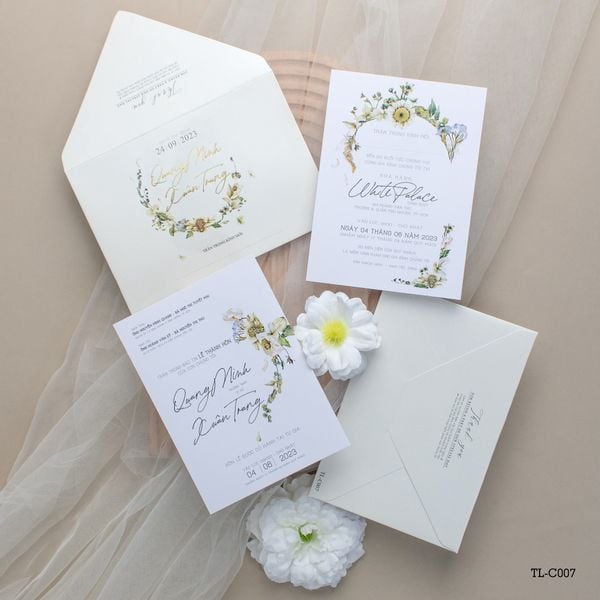 Thiệp Cưới Floral Harmony Khúc Ca Đồng Nội Tinh Khôi - TL-C007