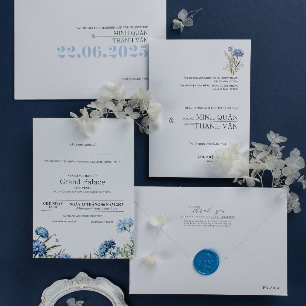 Thiệp Cưới Lời Ngỏ Tình Yêu Thuần Khiết - BN-A014