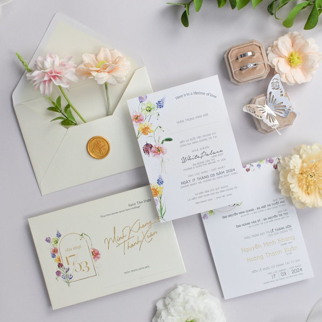Thiệp Cưới Nắng Ghé Vườn Hoa - TL-C026