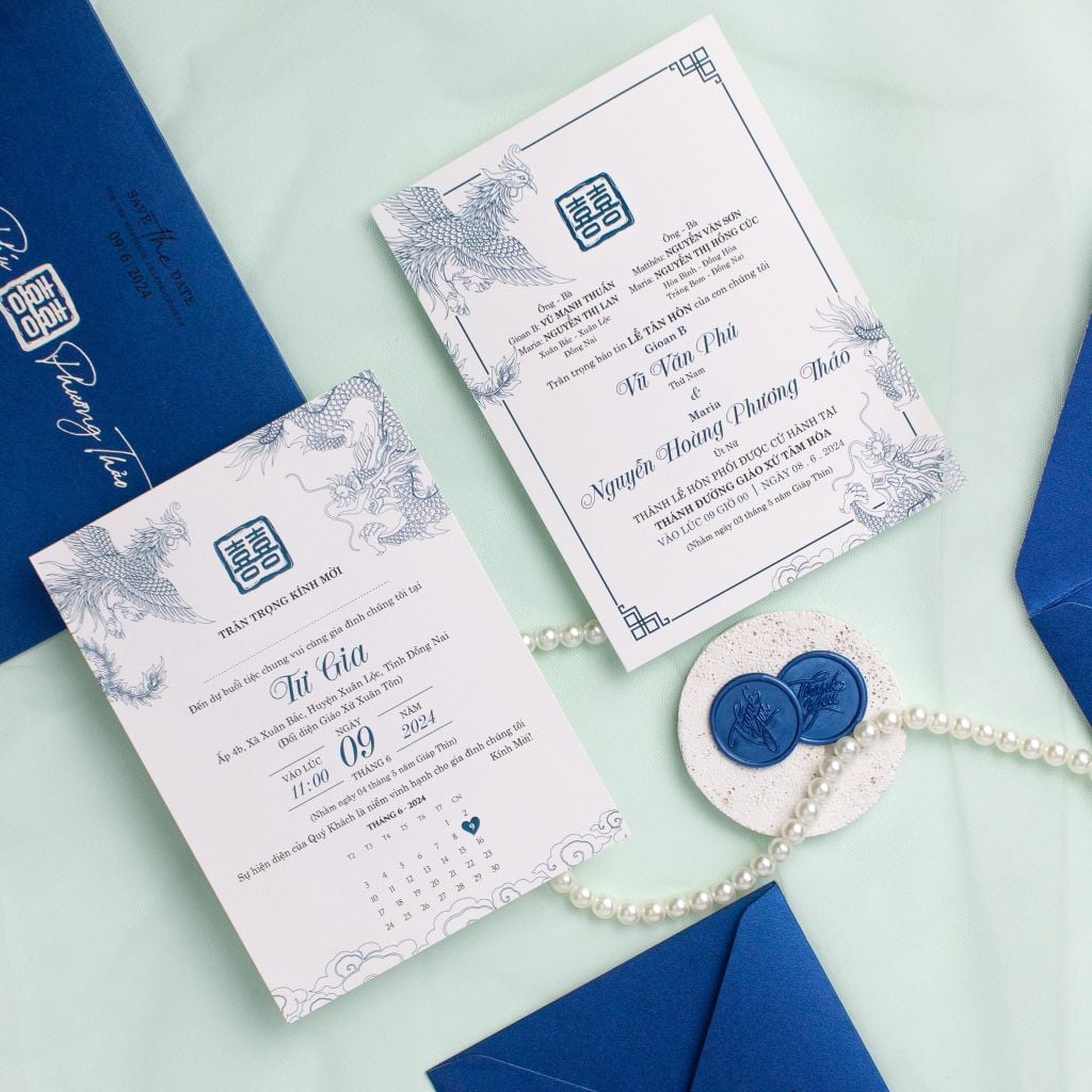 Thiệp Cưới Long Phụng Hòa Minh - TL-C030XD